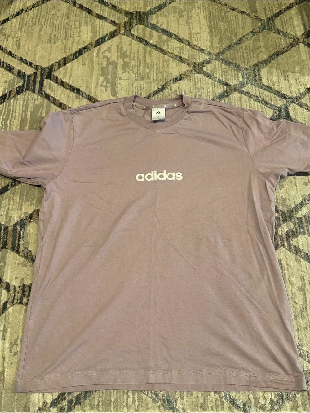 adidas Short Sleeve Crewneck T-Shirt in Dusty Mauve